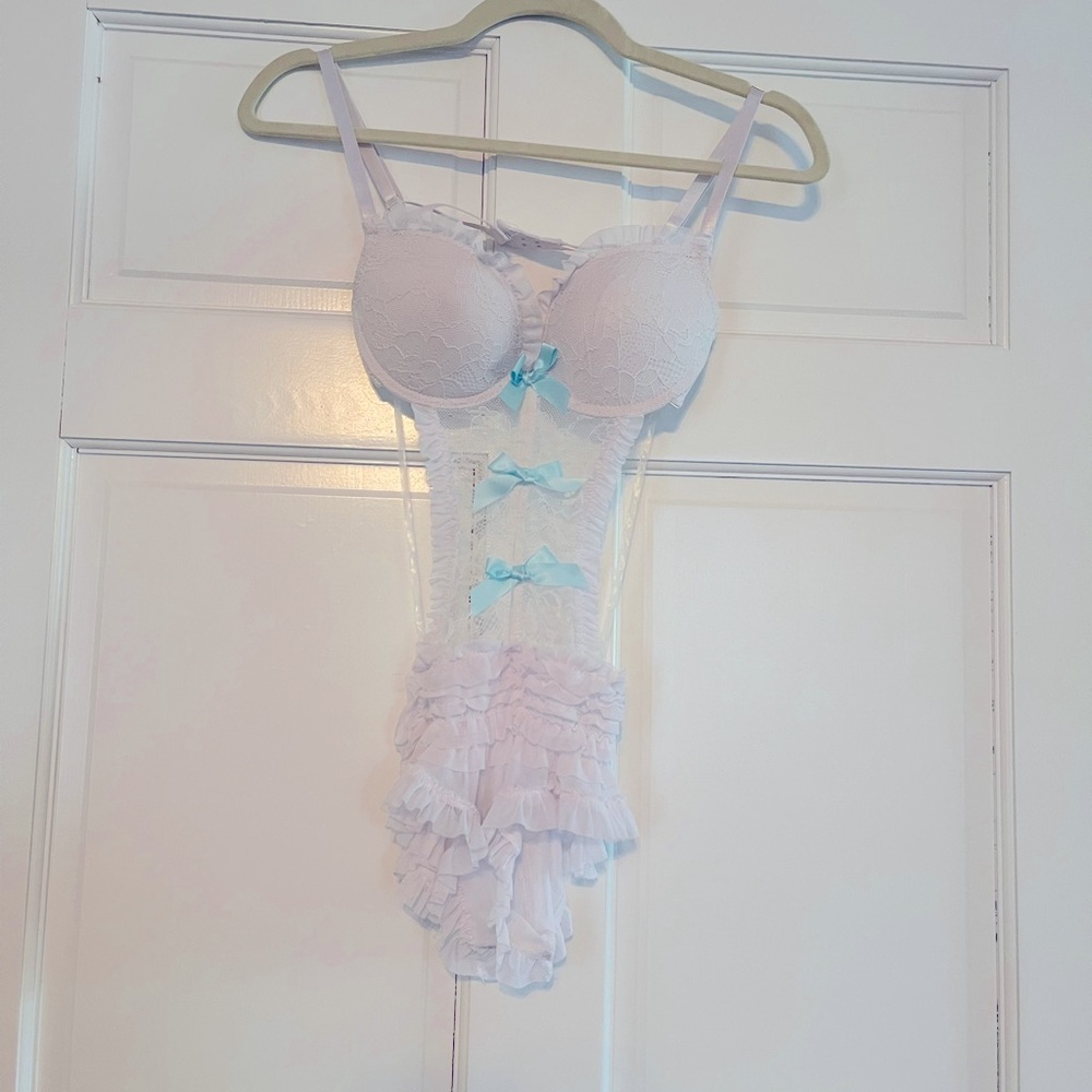 Body Rage for Spencer’s bridal teddy lingerie S